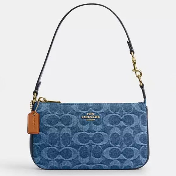 Coach Handbags - 🔥NEW COACH Nolita 19 In Signature Denim, Navy Leather Trim, Gold Hardware